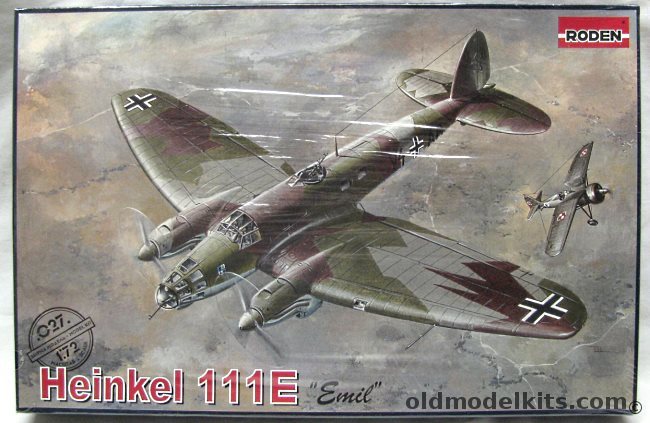 Roden 1/72 Heinkel He-111E Emil - Spanish Civil War Condor Legion or Luftwaffe KG-1 Polish Campaign, O27 plastic model kit
